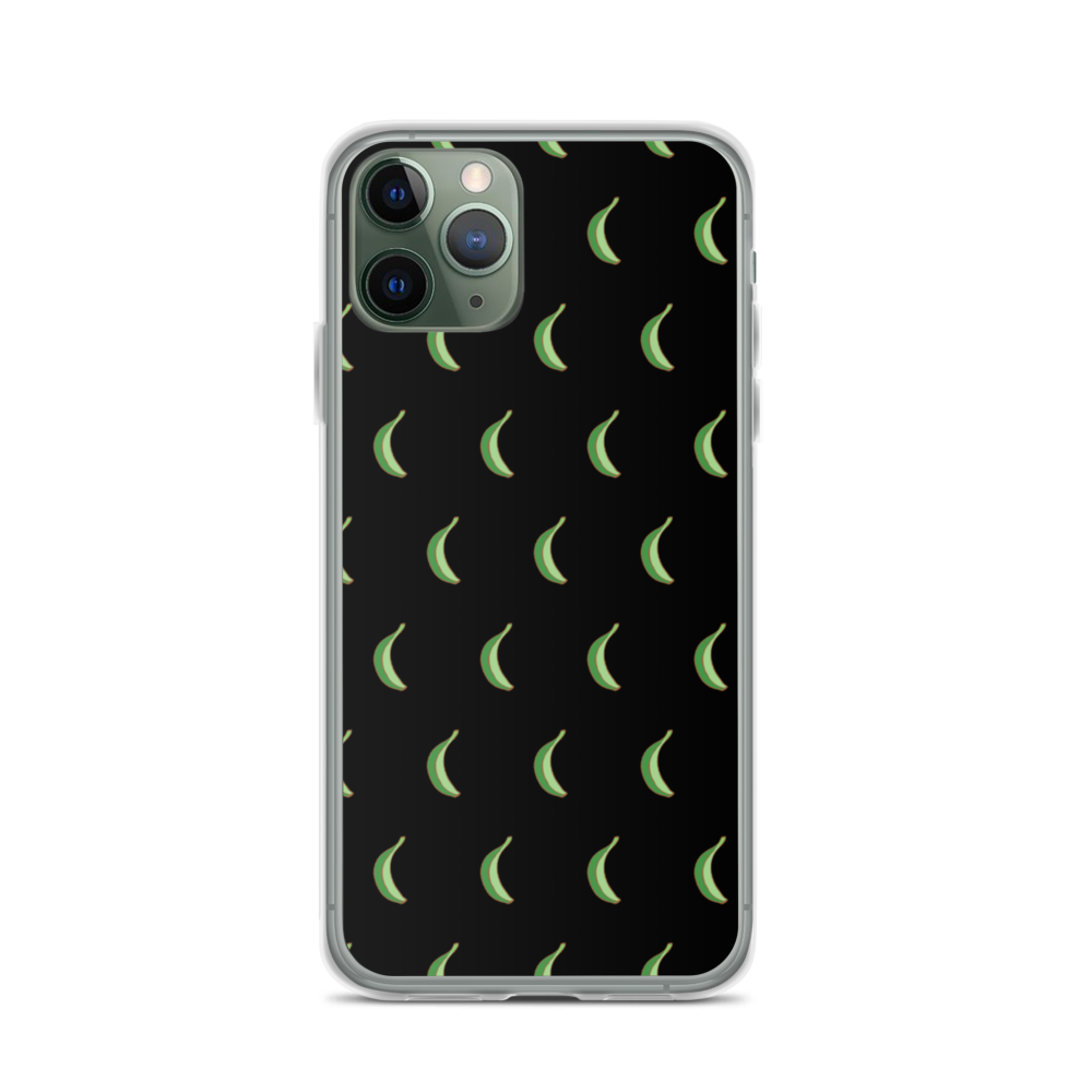 Platano All-Over iPhone Case (Black)  - 2020 - DominicanGirlfriend.com - Frases Dominicanas - República Dominicana Lifestyle Graphic T-Shirts Streetwear & Accessories - New York - Bronx - Washington Heights - Miami - Florida - Boca Chica - USA - Dominican Clothing