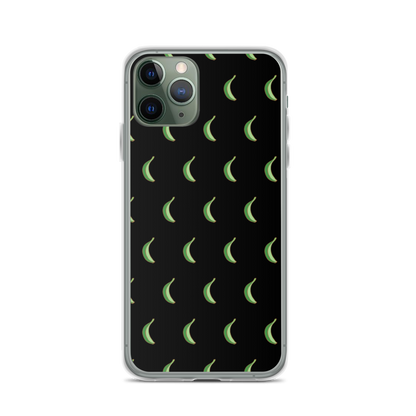 Platano All-Over iPhone Case (Black)  - 2020 - DominicanGirlfriend.com - Frases Dominicanas - República Dominicana Lifestyle Graphic T-Shirts Streetwear & Accessories - New York - Bronx - Washington Heights - Miami - Florida - Boca Chica - USA - Dominican Clothing