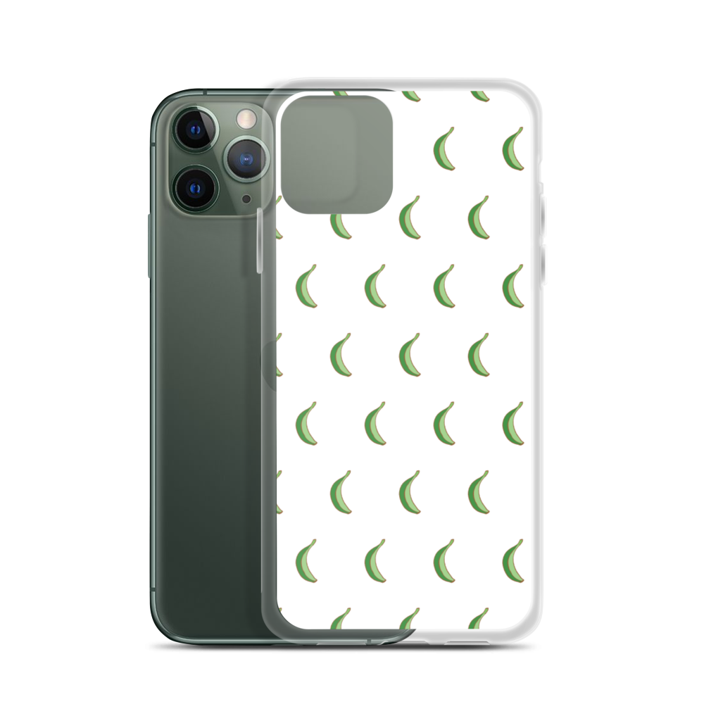Platano All-Over iPhone Case (White)  - 2020 - DominicanGirlfriend.com - Frases Dominicanas - República Dominicana Lifestyle Graphic T-Shirts Streetwear & Accessories - New York - Bronx - Washington Heights - Miami - Florida - Boca Chica - USA - Dominican Clothing