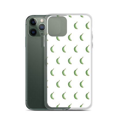 Platano All-Over iPhone Case (White)  - 2020 - DominicanGirlfriend.com - Frases Dominicanas - República Dominicana Lifestyle Graphic T-Shirts Streetwear & Accessories - New York - Bronx - Washington Heights - Miami - Florida - Boca Chica - USA - Dominican Clothing