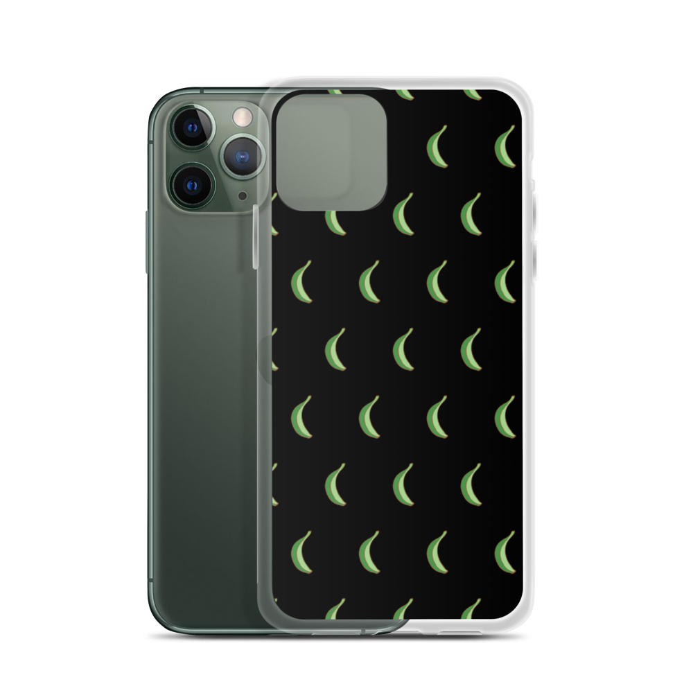 Platano All-Over iPhone Case (Black)  - 2020 - DominicanGirlfriend.com - Frases Dominicanas - República Dominicana Lifestyle Graphic T-Shirts Streetwear & Accessories - New York - Bronx - Washington Heights - Miami - Florida - Boca Chica - USA - Dominican Clothing