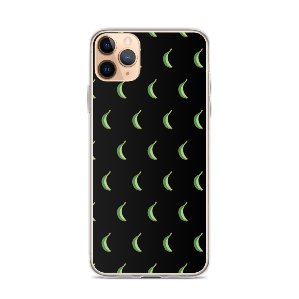 Platano All-Over iPhone Case (Black)  - 2020 - DominicanGirlfriend.com - Frases Dominicanas - República Dominicana Lifestyle Graphic T-Shirts Streetwear & Accessories - New York - Bronx - Washington Heights - Miami - Florida - Boca Chica - USA - Dominican Clothing