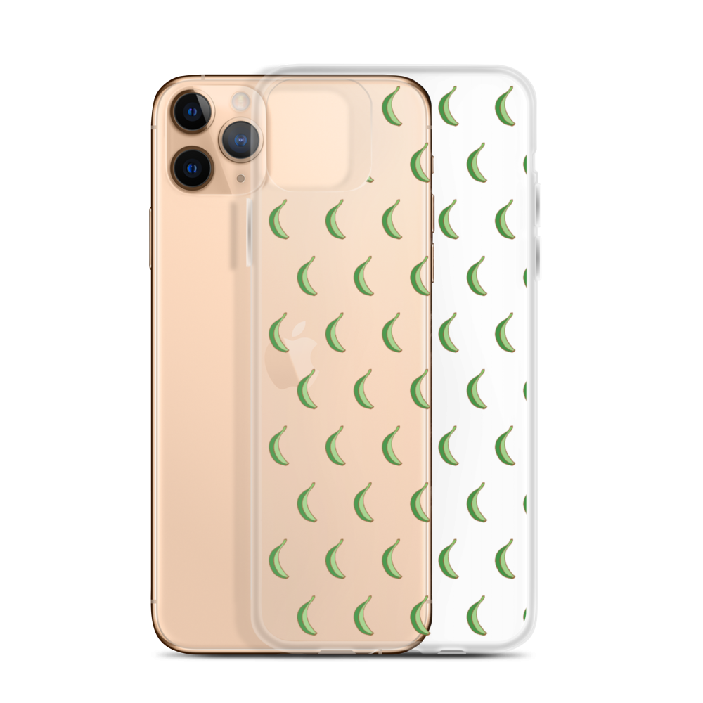 Platano All-Over iPhone Case (Transparent)  - 2020 - DominicanGirlfriend.com - Frases Dominicanas - República Dominicana Lifestyle Graphic T-Shirts Streetwear & Accessories - New York - Bronx - Washington Heights - Miami - Florida - Boca Chica - USA - Dominican Clothing