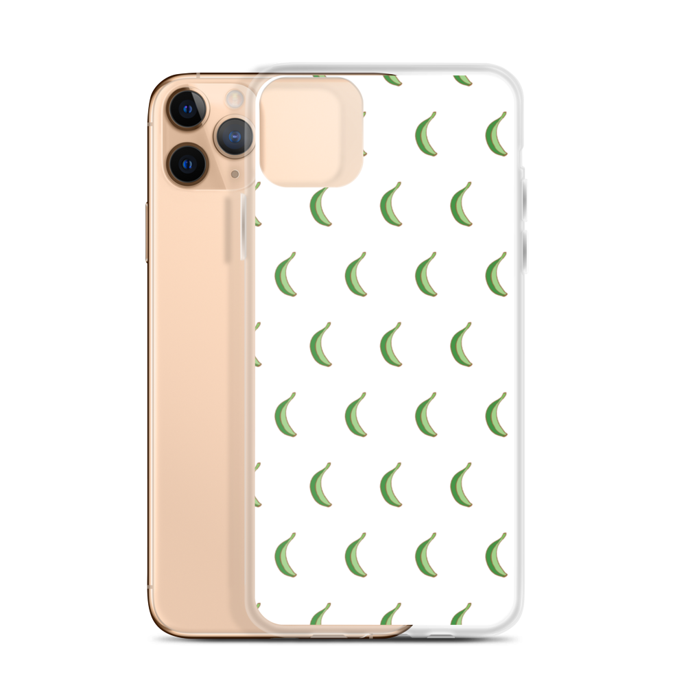 Platano All-Over iPhone Case (White)  - 2020 - DominicanGirlfriend.com - Frases Dominicanas - República Dominicana Lifestyle Graphic T-Shirts Streetwear & Accessories - New York - Bronx - Washington Heights - Miami - Florida - Boca Chica - USA - Dominican Clothing