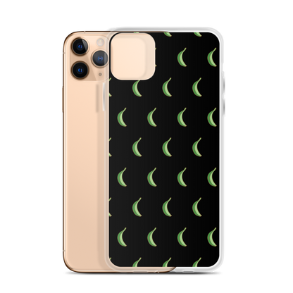 Platano All-Over iPhone Case (Black)  - 2020 - DominicanGirlfriend.com - Frases Dominicanas - República Dominicana Lifestyle Graphic T-Shirts Streetwear & Accessories - New York - Bronx - Washington Heights - Miami - Florida - Boca Chica - USA - Dominican Clothing