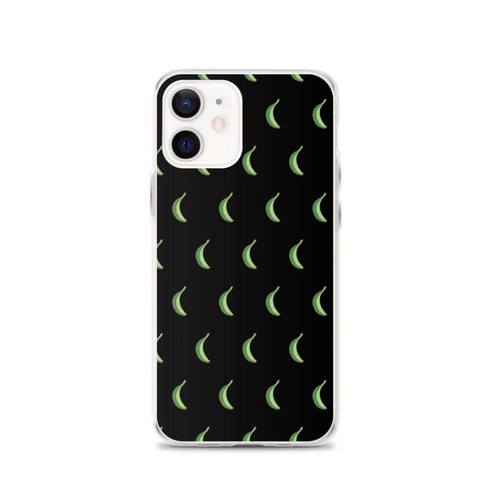 Platano All-Over iPhone Case (Black)  - 2020 - DominicanGirlfriend.com - Frases Dominicanas - República Dominicana Lifestyle Graphic T-Shirts Streetwear & Accessories - New York - Bronx - Washington Heights - Miami - Florida - Boca Chica - USA - Dominican Clothing