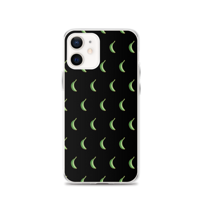 Platano All-Over iPhone Case (Black)  - 2020 - DominicanGirlfriend.com - Frases Dominicanas - República Dominicana Lifestyle Graphic T-Shirts Streetwear & Accessories - New York - Bronx - Washington Heights - Miami - Florida - Boca Chica - USA - Dominican Clothing