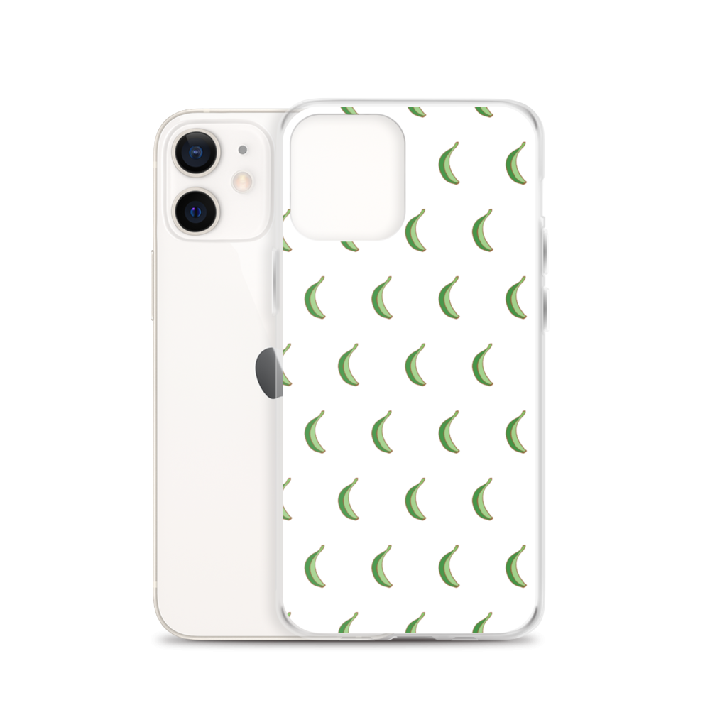 Platano All-Over iPhone Case (White)  - 2020 - DominicanGirlfriend.com - Frases Dominicanas - República Dominicana Lifestyle Graphic T-Shirts Streetwear & Accessories - New York - Bronx - Washington Heights - Miami - Florida - Boca Chica - USA - Dominican Clothing