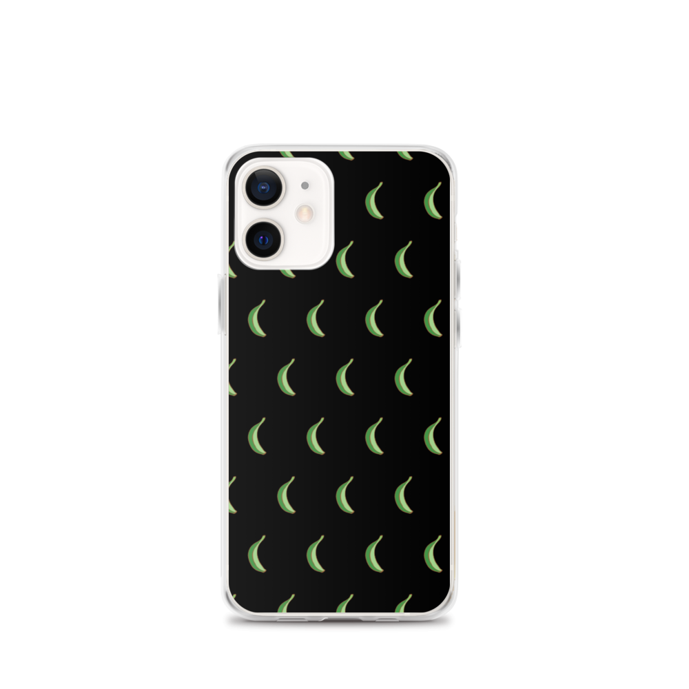 Platano All-Over iPhone Case (Black)  - 2020 - DominicanGirlfriend.com - Frases Dominicanas - República Dominicana Lifestyle Graphic T-Shirts Streetwear & Accessories - New York - Bronx - Washington Heights - Miami - Florida - Boca Chica - USA - Dominican Clothing