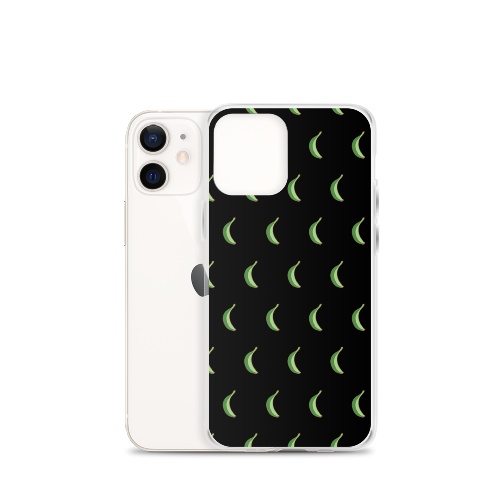 Platano All-Over iPhone Case (Black)  - 2020 - DominicanGirlfriend.com - Frases Dominicanas - República Dominicana Lifestyle Graphic T-Shirts Streetwear & Accessories - New York - Bronx - Washington Heights - Miami - Florida - Boca Chica - USA - Dominican Clothing