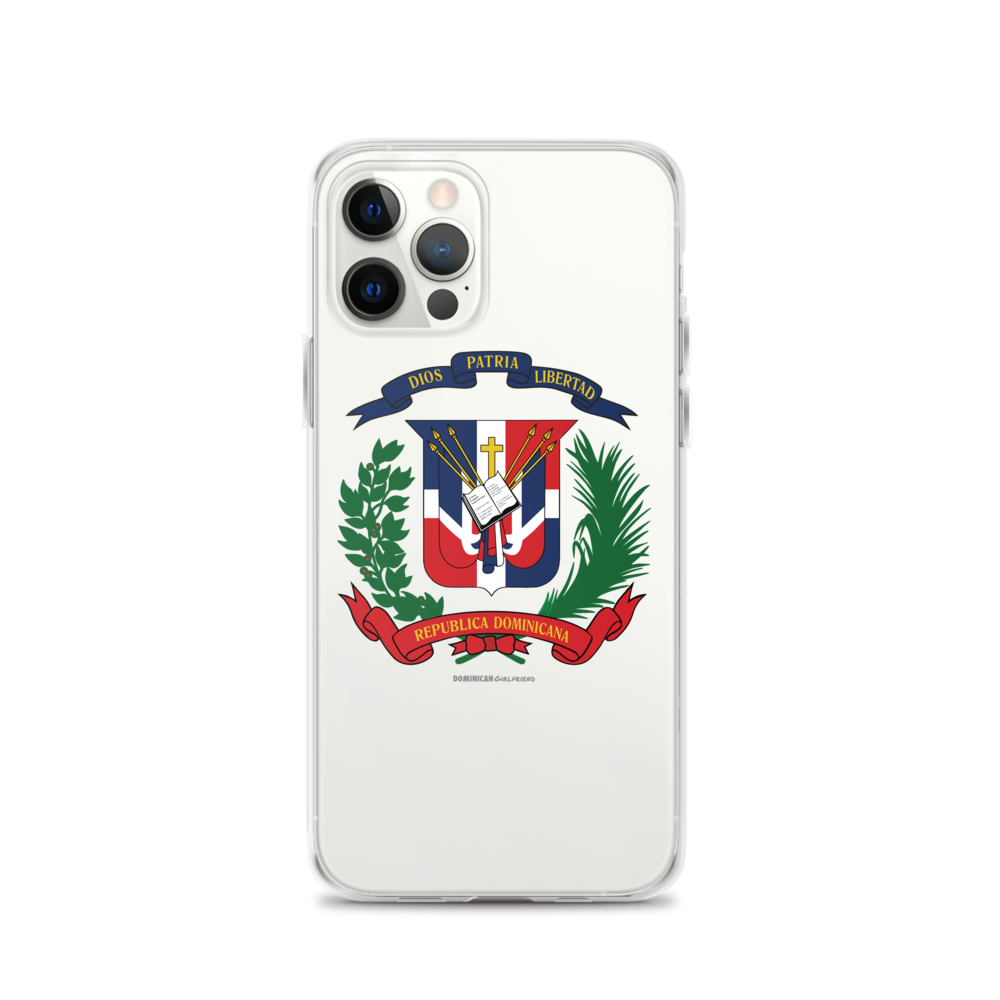 Escudo de la República Dominicana iPhone Case  - 2020 - DominicanGirlfriend.com - Frases Dominicanas - República Dominicana Lifestyle Graphic T-Shirts Streetwear & Accessories - New York - Bronx - Washington Heights - Miami - Florida - Boca Chica - USA - Dominican Clothing