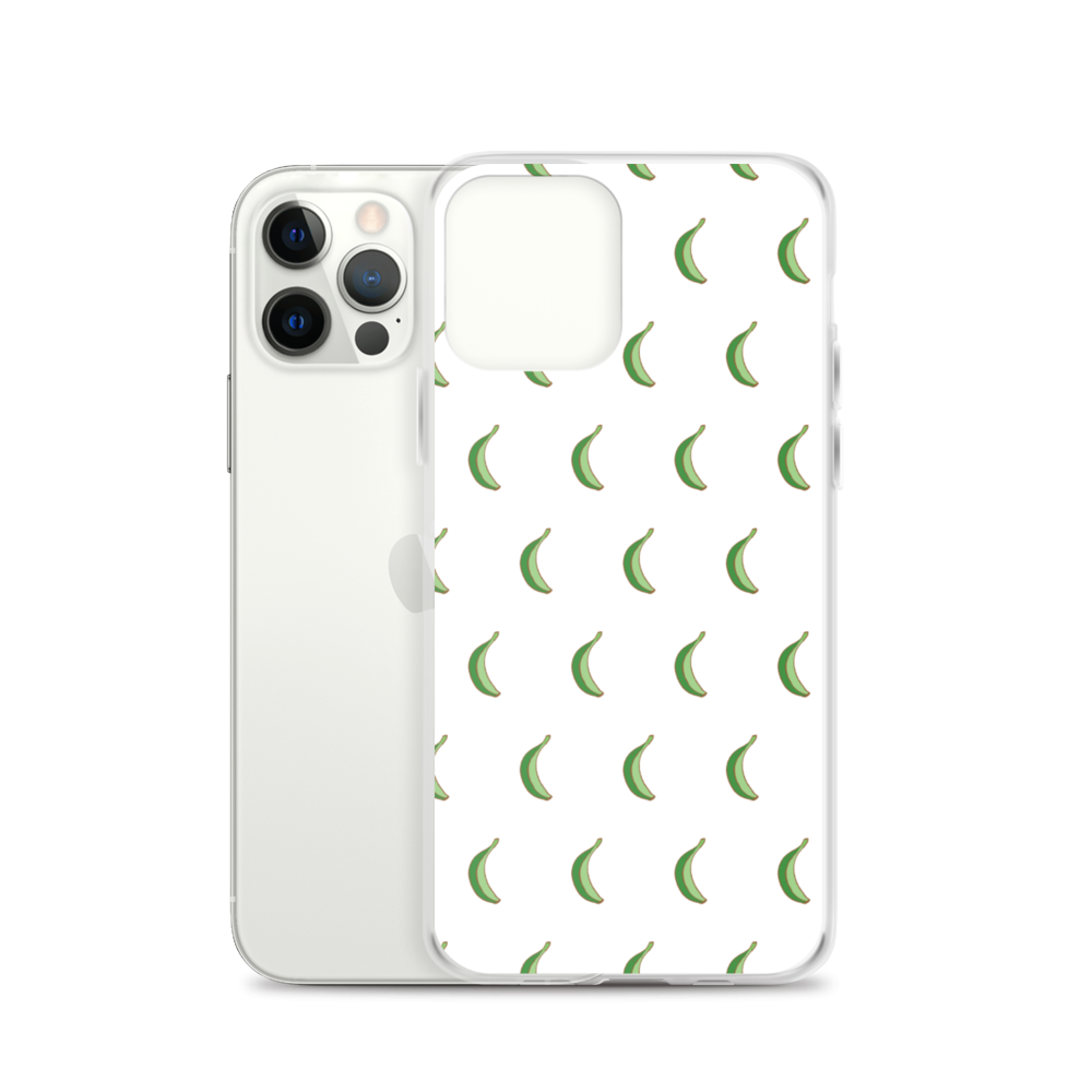 Platano All-Over iPhone Case (White)  - 2020 - DominicanGirlfriend.com - Frases Dominicanas - República Dominicana Lifestyle Graphic T-Shirts Streetwear & Accessories - New York - Bronx - Washington Heights - Miami - Florida - Boca Chica - USA - Dominican Clothing