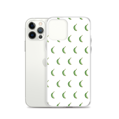Platano All-Over iPhone Case (White)  - 2020 - DominicanGirlfriend.com - Frases Dominicanas - República Dominicana Lifestyle Graphic T-Shirts Streetwear & Accessories - New York - Bronx - Washington Heights - Miami - Florida - Boca Chica - USA - Dominican Clothing