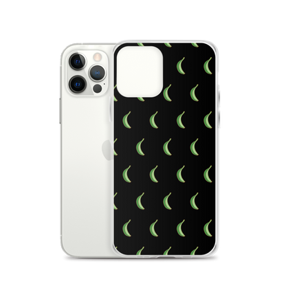 Platano All-Over iPhone Case (Black)  - 2020 - DominicanGirlfriend.com - Frases Dominicanas - República Dominicana Lifestyle Graphic T-Shirts Streetwear & Accessories - New York - Bronx - Washington Heights - Miami - Florida - Boca Chica - USA - Dominican Clothing