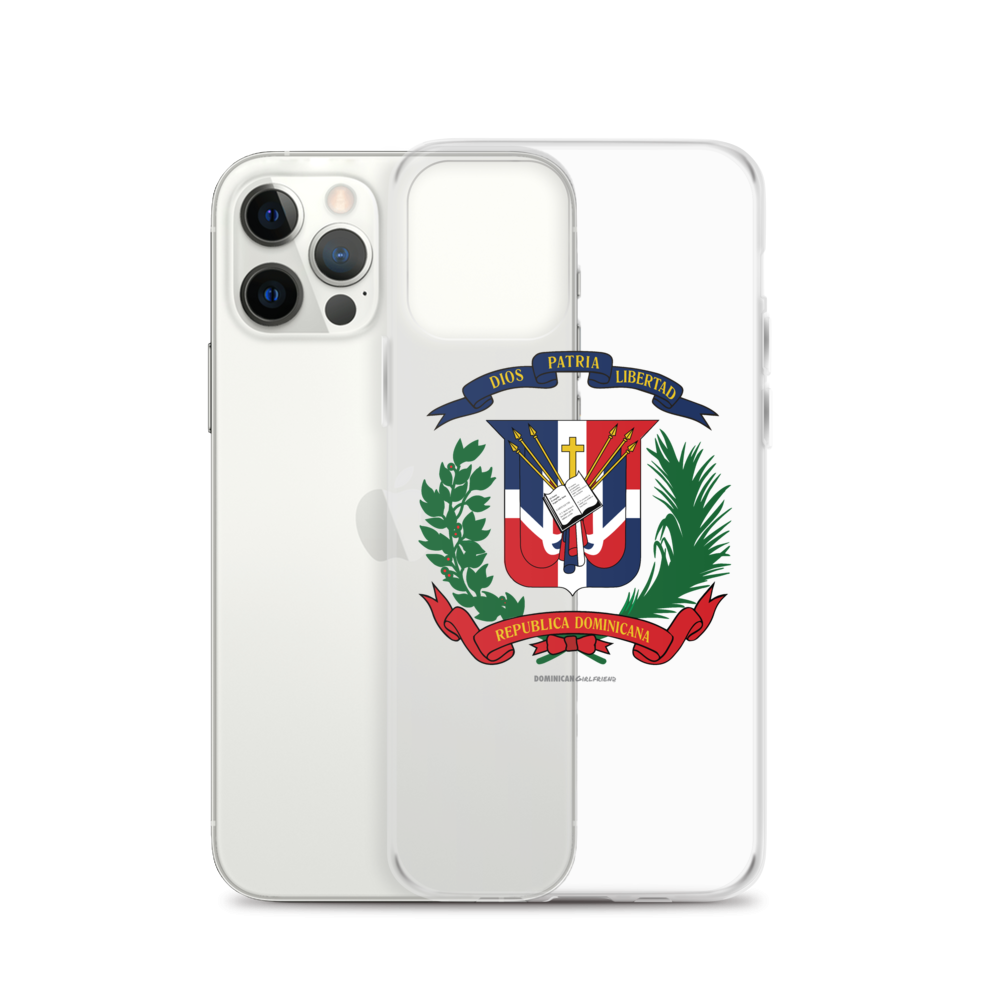 Escudo de la República Dominicana iPhone Case  - 2020 - DominicanGirlfriend.com - Frases Dominicanas - República Dominicana Lifestyle Graphic T-Shirts Streetwear & Accessories - New York - Bronx - Washington Heights - Miami - Florida - Boca Chica - USA - Dominican Clothing