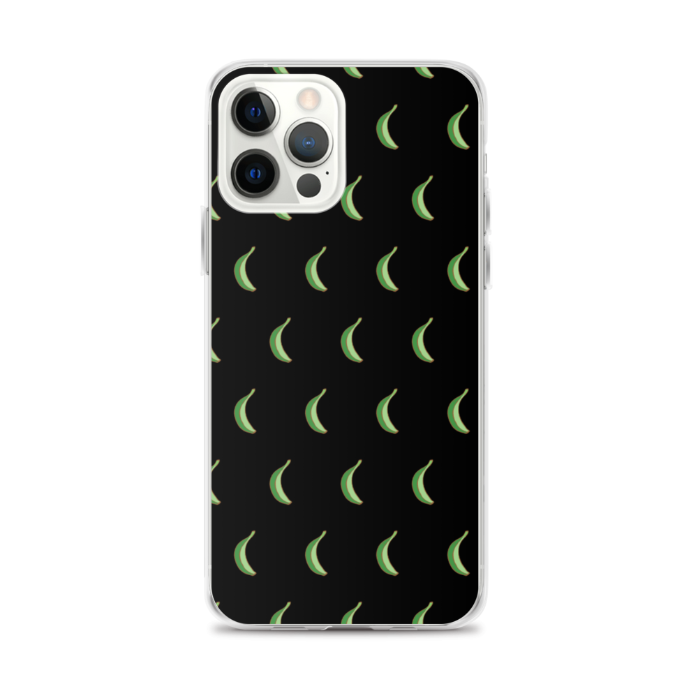 Platano All-Over iPhone Case (Black)  - 2020 - DominicanGirlfriend.com - Frases Dominicanas - República Dominicana Lifestyle Graphic T-Shirts Streetwear & Accessories - New York - Bronx - Washington Heights - Miami - Florida - Boca Chica - USA - Dominican Clothing