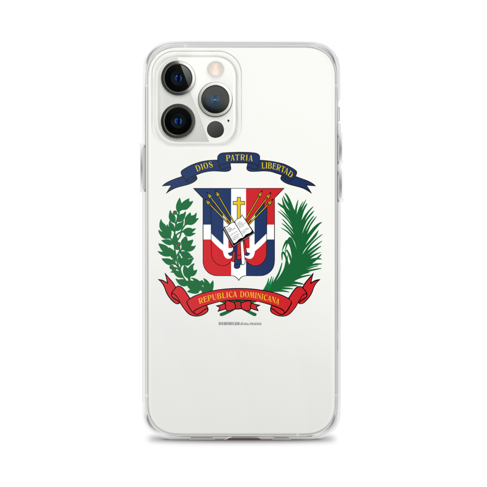 Escudo de la República Dominicana iPhone Case  - 2020 - DominicanGirlfriend.com - Frases Dominicanas - República Dominicana Lifestyle Graphic T-Shirts Streetwear & Accessories - New York - Bronx - Washington Heights - Miami - Florida - Boca Chica - USA - Dominican Clothing