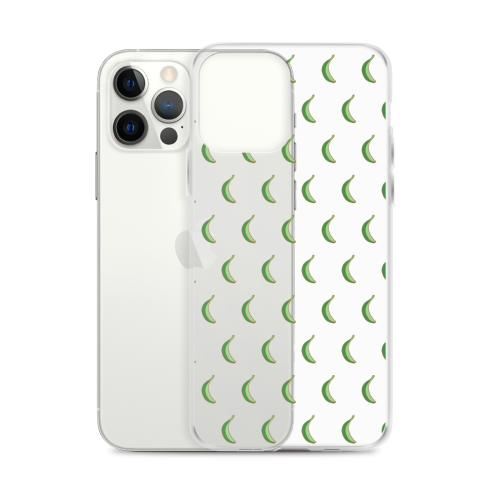 Platano All-Over iPhone Case (Transparent)  - 2020 - DominicanGirlfriend.com - Frases Dominicanas - República Dominicana Lifestyle Graphic T-Shirts Streetwear & Accessories - New York - Bronx - Washington Heights - Miami - Florida - Boca Chica - USA - Dominican Clothing
