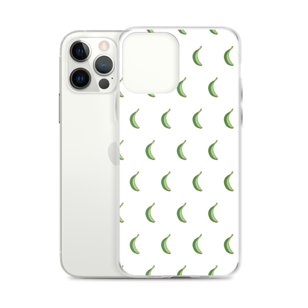 Platano All-Over iPhone Case (White)  - 2020 - DominicanGirlfriend.com - Frases Dominicanas - República Dominicana Lifestyle Graphic T-Shirts Streetwear & Accessories - New York - Bronx - Washington Heights - Miami - Florida - Boca Chica - USA - Dominican Clothing