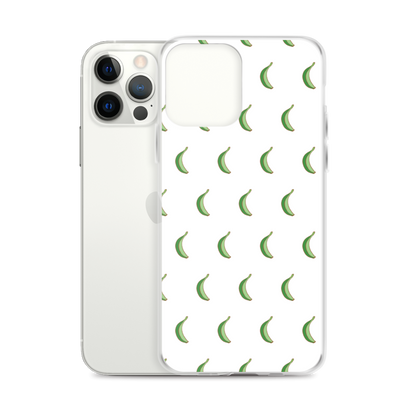 Platano All-Over iPhone Case (White)  - 2020 - DominicanGirlfriend.com - Frases Dominicanas - República Dominicana Lifestyle Graphic T-Shirts Streetwear & Accessories - New York - Bronx - Washington Heights - Miami - Florida - Boca Chica - USA - Dominican Clothing