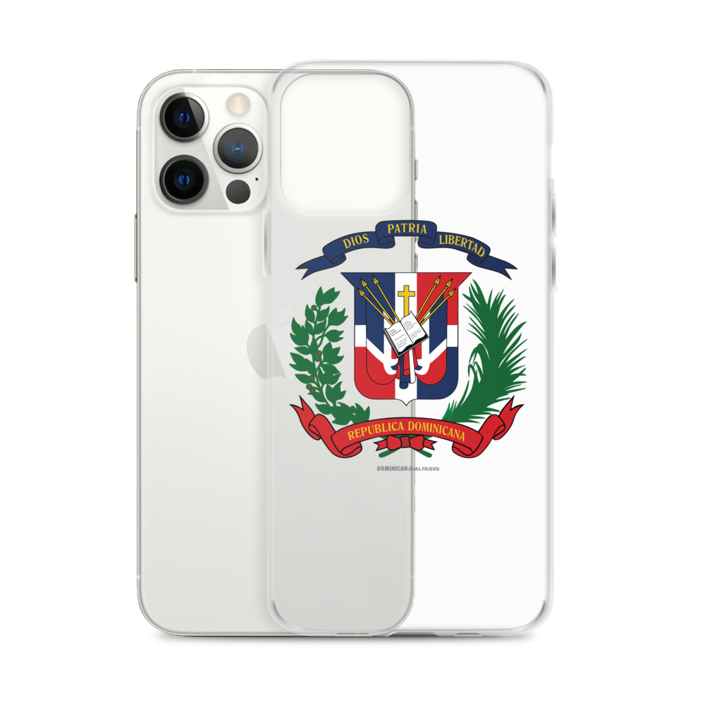 Escudo de la República Dominicana iPhone Case  - 2020 - DominicanGirlfriend.com - Frases Dominicanas - República Dominicana Lifestyle Graphic T-Shirts Streetwear & Accessories - New York - Bronx - Washington Heights - Miami - Florida - Boca Chica - USA - Dominican Clothing