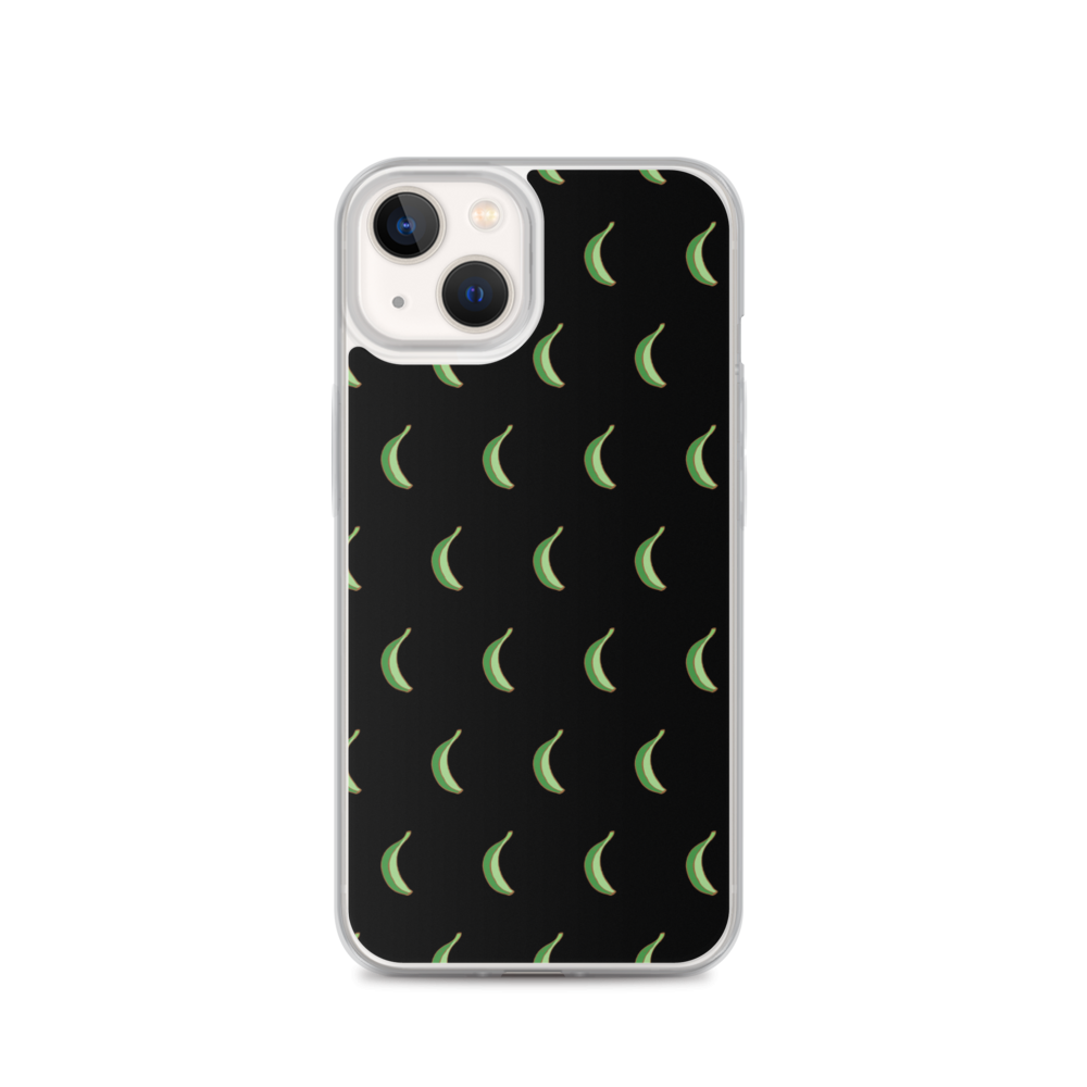 Platano All-Over iPhone Case (Black)  - 2020 - DominicanGirlfriend.com - Frases Dominicanas - República Dominicana Lifestyle Graphic T-Shirts Streetwear & Accessories - New York - Bronx - Washington Heights - Miami - Florida - Boca Chica - USA - Dominican Clothing