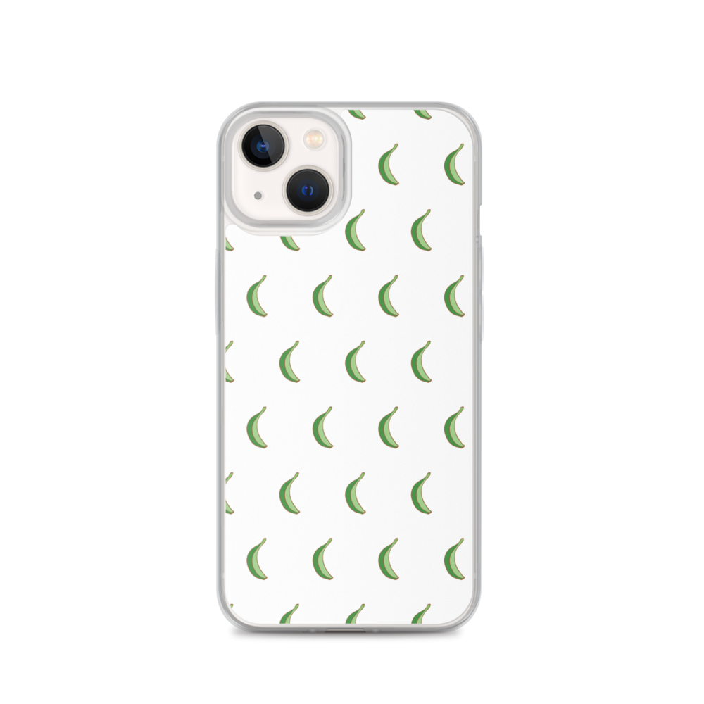 Platano All-Over iPhone Case (White)  - 2020 - DominicanGirlfriend.com - Frases Dominicanas - República Dominicana Lifestyle Graphic T-Shirts Streetwear & Accessories - New York - Bronx - Washington Heights - Miami - Florida - Boca Chica - USA - Dominican Clothing