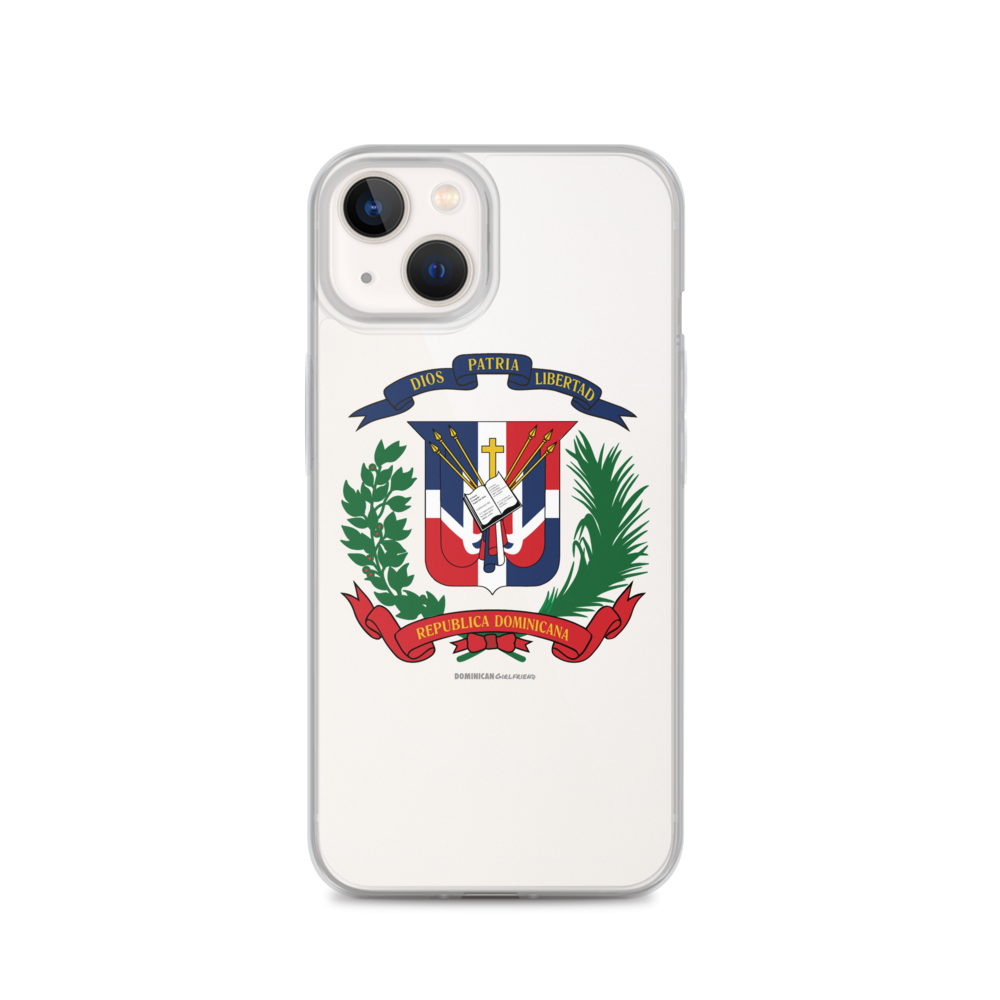Escudo de la República Dominicana iPhone Case  - 2020 - DominicanGirlfriend.com - Frases Dominicanas - República Dominicana Lifestyle Graphic T-Shirts Streetwear & Accessories - New York - Bronx - Washington Heights - Miami - Florida - Boca Chica - USA - Dominican Clothing