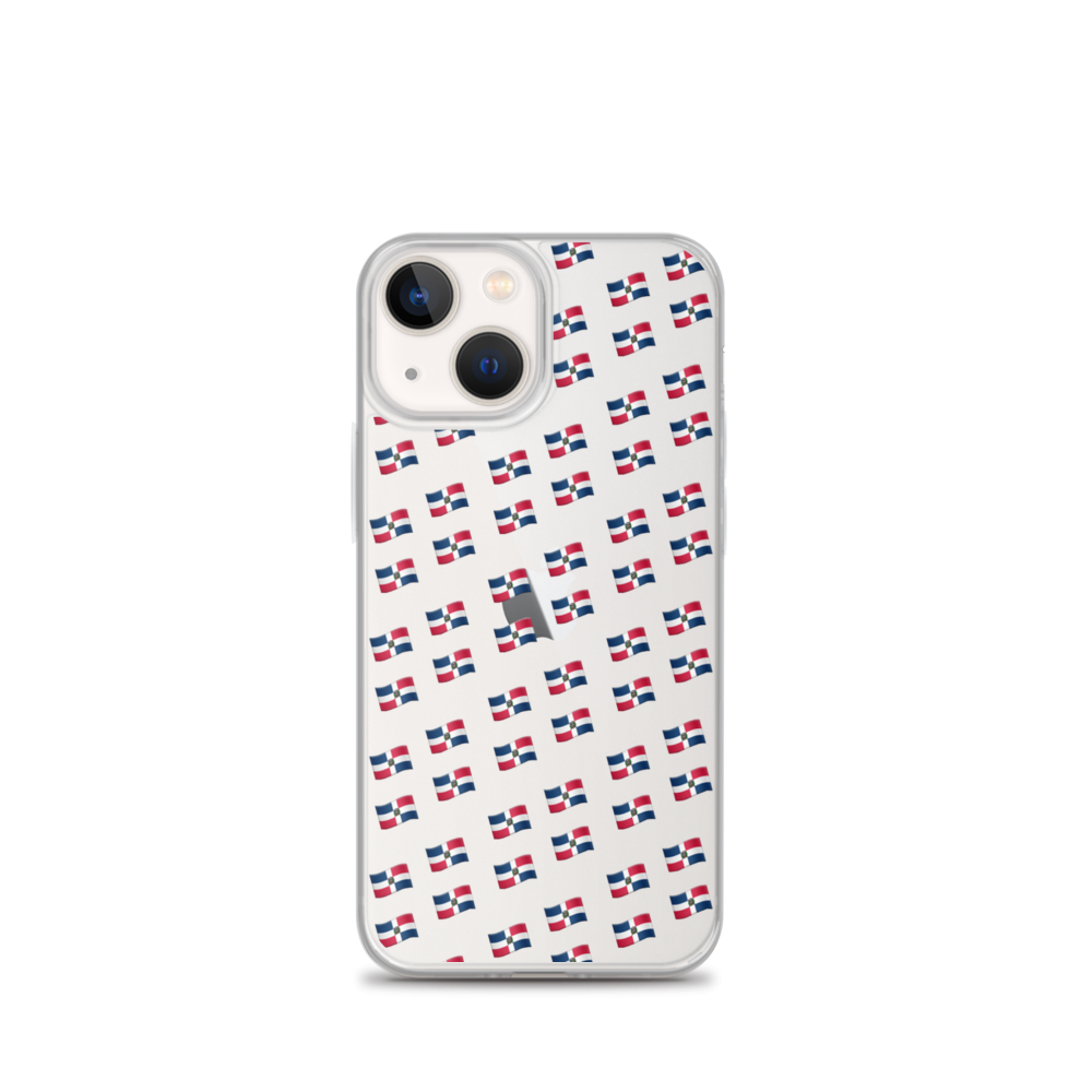 All-Over Emoji República Dominicana Flag iPhone Case (Transparent)  - 2020 - DominicanGirlfriend.com - Frases Dominicanas - República Dominicana Lifestyle Graphic T-Shirts Streetwear & Accessories - New York - Bronx - Washington Heights - Miami - Florida - Boca Chica - USA - Dominican Clothing
