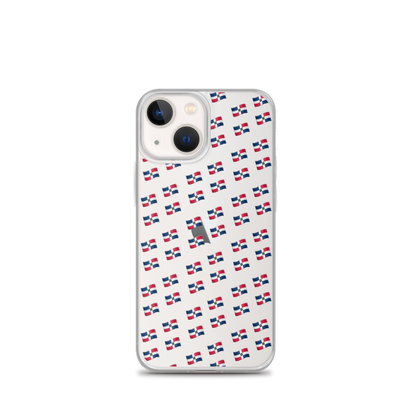 All-Over Emoji República Dominicana Flag iPhone Case (Transparent)  - 2020 - DominicanGirlfriend.com - Frases Dominicanas - República Dominicana Lifestyle Graphic T-Shirts Streetwear & Accessories - New York - Bronx - Washington Heights - Miami - Florida - Boca Chica - USA - Dominican Clothing