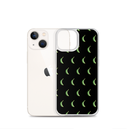 Platano All-Over iPhone Case (Black)  - 2020 - DominicanGirlfriend.com - Frases Dominicanas - República Dominicana Lifestyle Graphic T-Shirts Streetwear & Accessories - New York - Bronx - Washington Heights - Miami - Florida - Boca Chica - USA - Dominican Clothing