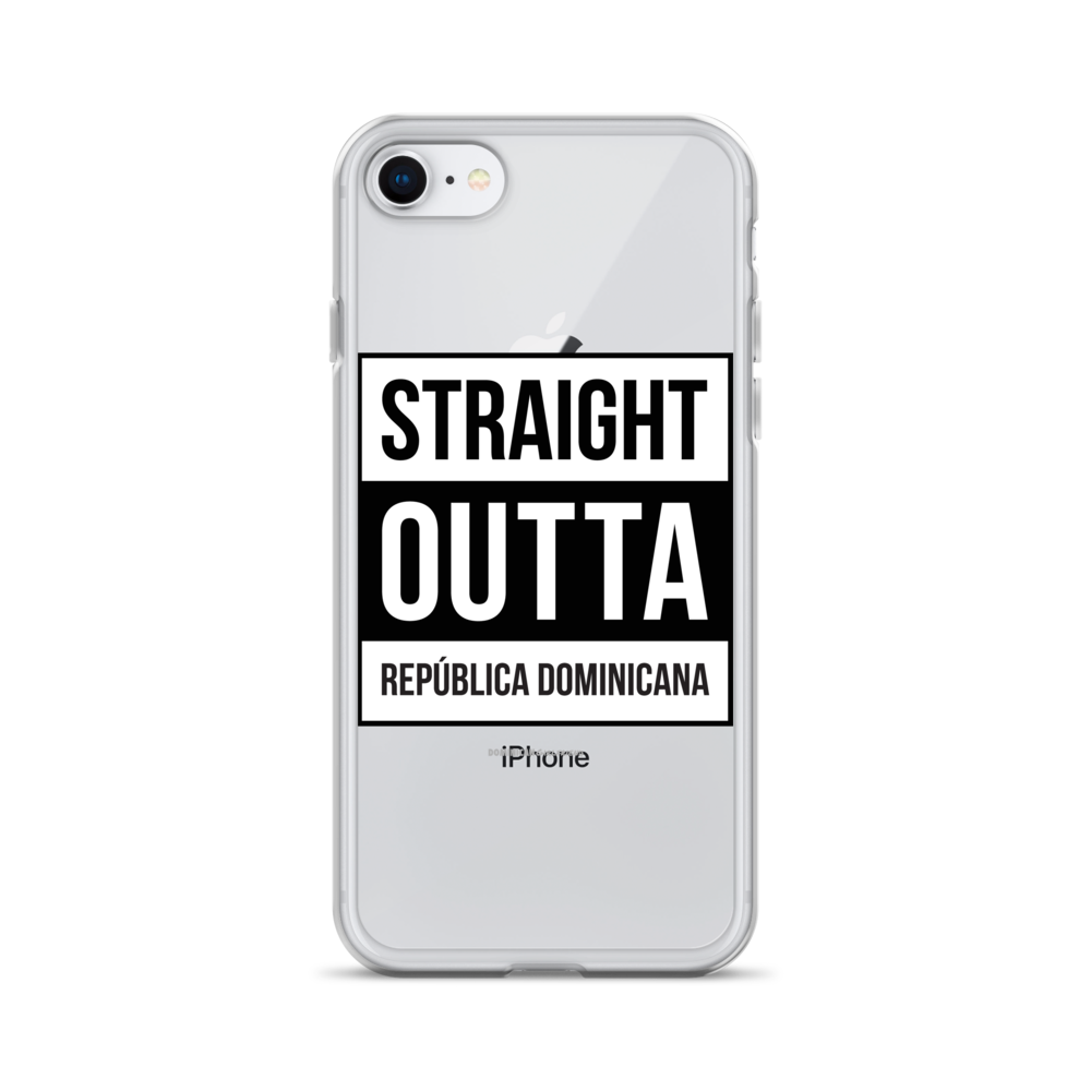 Straight Outta República Dominicana iPhone Case  - 2020 - DominicanGirlfriend.com - Frases Dominicanas - República Dominicana Lifestyle Graphic T-Shirts Streetwear & Accessories - New York - Bronx - Washington Heights - Miami - Florida - Boca Chica - USA - Dominican Clothing
