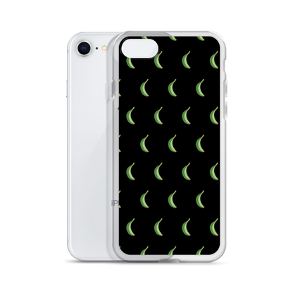Platano All-Over iPhone Case (Black)  - 2020 - DominicanGirlfriend.com - Frases Dominicanas - República Dominicana Lifestyle Graphic T-Shirts Streetwear & Accessories - New York - Bronx - Washington Heights - Miami - Florida - Boca Chica - USA - Dominican Clothing