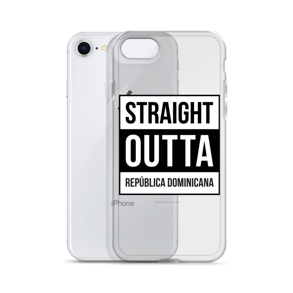 Straight Outta República Dominicana iPhone Case  - 2020 - DominicanGirlfriend.com - Frases Dominicanas - República Dominicana Lifestyle Graphic T-Shirts Streetwear & Accessories - New York - Bronx - Washington Heights - Miami - Florida - Boca Chica - USA - Dominican Clothing