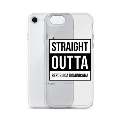 Straight Outta República Dominicana iPhone Case  - 2020 - DominicanGirlfriend.com - Frases Dominicanas - República Dominicana Lifestyle Graphic T-Shirts Streetwear & Accessories - New York - Bronx - Washington Heights - Miami - Florida - Boca Chica - USA - Dominican Clothing