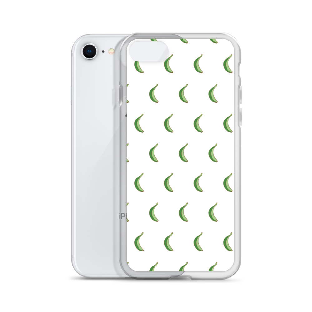 Platano All-Over iPhone Case (White)  - 2020 - DominicanGirlfriend.com - Frases Dominicanas - República Dominicana Lifestyle Graphic T-Shirts Streetwear & Accessories - New York - Bronx - Washington Heights - Miami - Florida - Boca Chica - USA - Dominican Clothing
