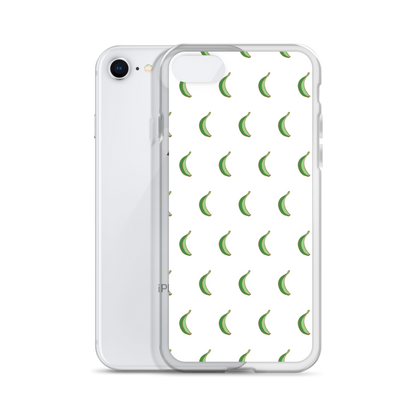 Platano All-Over iPhone Case (White)  - 2020 - DominicanGirlfriend.com - Frases Dominicanas - República Dominicana Lifestyle Graphic T-Shirts Streetwear & Accessories - New York - Bronx - Washington Heights - Miami - Florida - Boca Chica - USA - Dominican Clothing