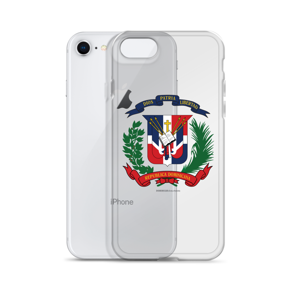 Escudo de la República Dominicana iPhone Case  - 2020 - DominicanGirlfriend.com - Frases Dominicanas - República Dominicana Lifestyle Graphic T-Shirts Streetwear & Accessories - New York - Bronx - Washington Heights - Miami - Florida - Boca Chica - USA - Dominican Clothing