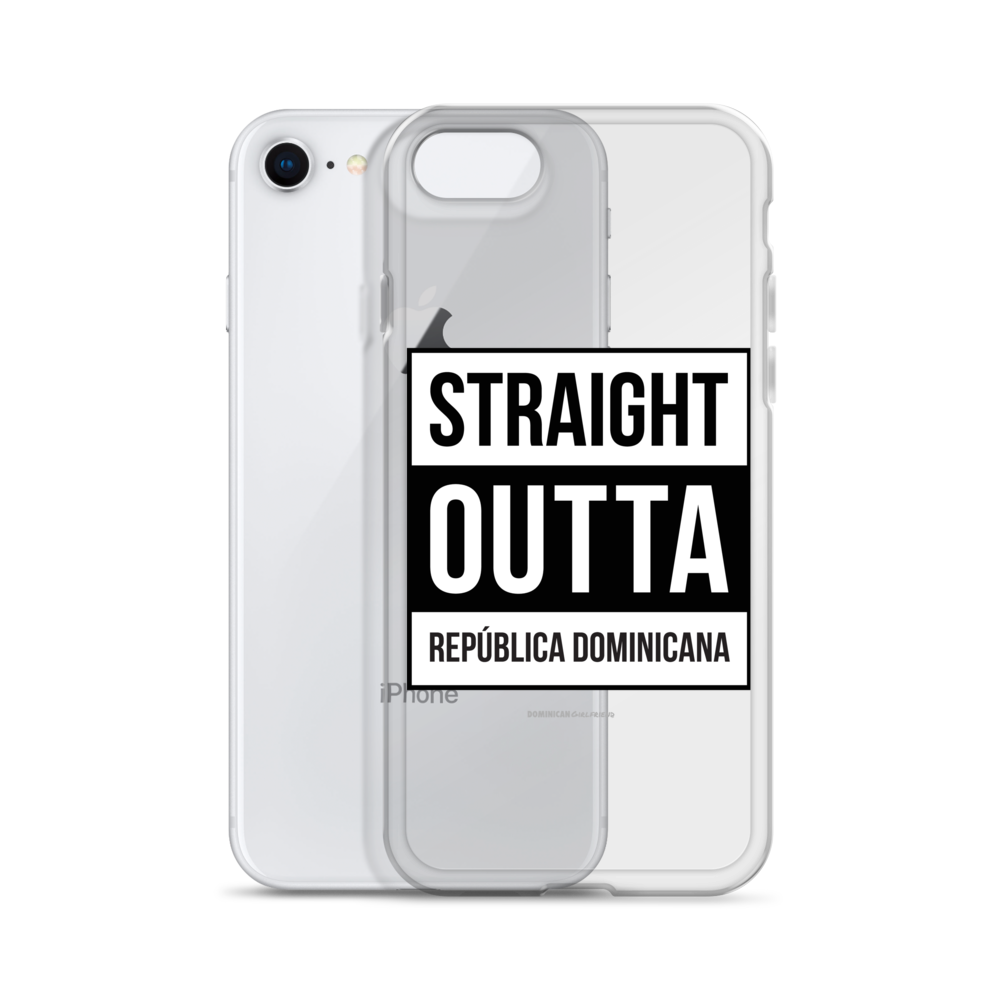 Straight Outta República Dominicana iPhone Case  - 2020 - DominicanGirlfriend.com - Frases Dominicanas - República Dominicana Lifestyle Graphic T-Shirts Streetwear & Accessories - New York - Bronx - Washington Heights - Miami - Florida - Boca Chica - USA - Dominican Clothing
