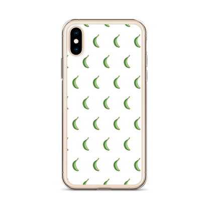 Platano All-Over iPhone Case (White)  - 2020 - DominicanGirlfriend.com - Frases Dominicanas - República Dominicana Lifestyle Graphic T-Shirts Streetwear & Accessories - New York - Bronx - Washington Heights - Miami - Florida - Boca Chica - USA - Dominican Clothing