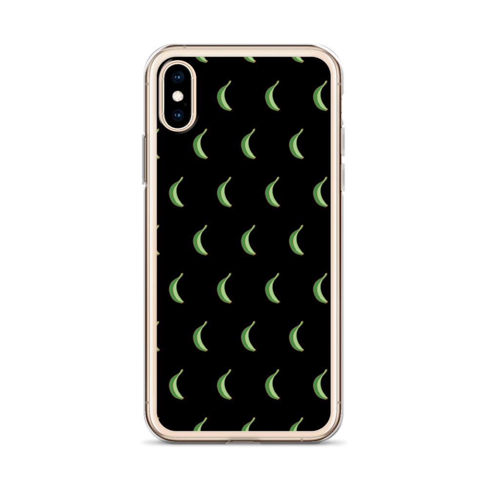 Platano All-Over iPhone Case (Black)  - 2020 - DominicanGirlfriend.com - Frases Dominicanas - República Dominicana Lifestyle Graphic T-Shirts Streetwear & Accessories - New York - Bronx - Washington Heights - Miami - Florida - Boca Chica - USA - Dominican Clothing