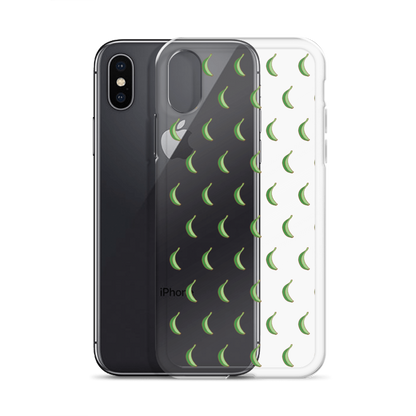 Platano All-Over iPhone Case (Transparent)  - 2020 - DominicanGirlfriend.com - Frases Dominicanas - República Dominicana Lifestyle Graphic T-Shirts Streetwear & Accessories - New York - Bronx - Washington Heights - Miami - Florida - Boca Chica - USA - Dominican Clothing