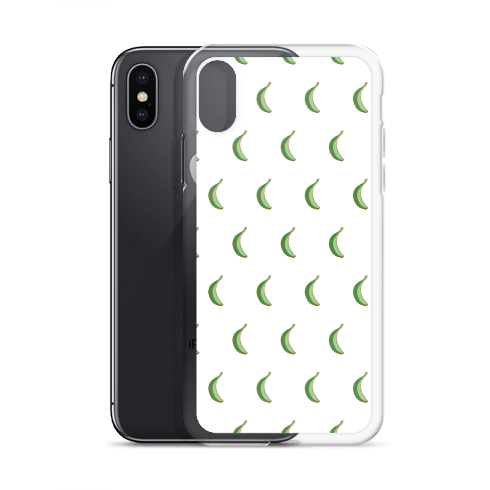 Platano All-Over iPhone Case (White)  - 2020 - DominicanGirlfriend.com - Frases Dominicanas - República Dominicana Lifestyle Graphic T-Shirts Streetwear & Accessories - New York - Bronx - Washington Heights - Miami - Florida - Boca Chica - USA - Dominican Clothing