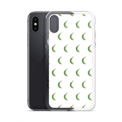 Platano All-Over iPhone Case (White)  - 2020 - DominicanGirlfriend.com - Frases Dominicanas - República Dominicana Lifestyle Graphic T-Shirts Streetwear & Accessories - New York - Bronx - Washington Heights - Miami - Florida - Boca Chica - USA - Dominican Clothing