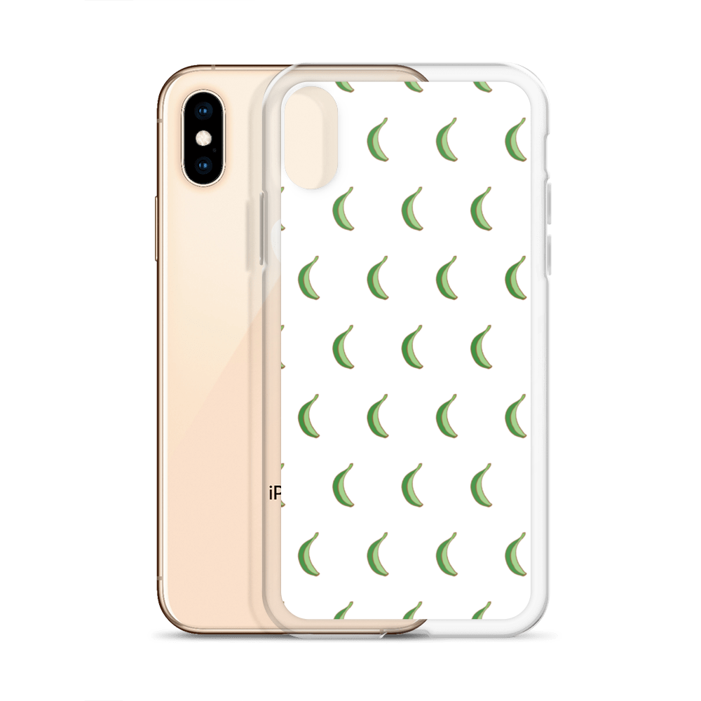 Platano All-Over iPhone Case (White)  - 2020 - DominicanGirlfriend.com - Frases Dominicanas - República Dominicana Lifestyle Graphic T-Shirts Streetwear & Accessories - New York - Bronx - Washington Heights - Miami - Florida - Boca Chica - USA - Dominican Clothing