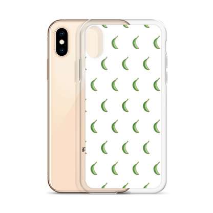 Platano All-Over iPhone Case (White)  - 2020 - DominicanGirlfriend.com - Frases Dominicanas - República Dominicana Lifestyle Graphic T-Shirts Streetwear & Accessories - New York - Bronx - Washington Heights - Miami - Florida - Boca Chica - USA - Dominican Clothing