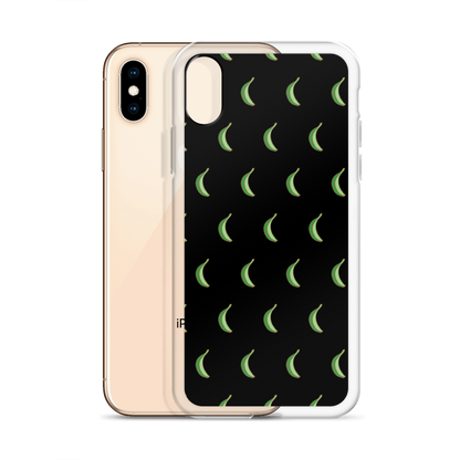 Platano All-Over iPhone Case (Black)  - 2020 - DominicanGirlfriend.com - Frases Dominicanas - República Dominicana Lifestyle Graphic T-Shirts Streetwear & Accessories - New York - Bronx - Washington Heights - Miami - Florida - Boca Chica - USA - Dominican Clothing