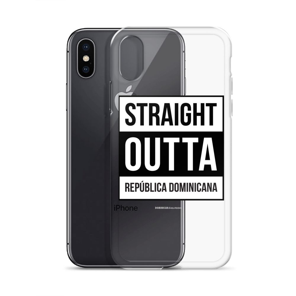 Straight Outta República Dominicana iPhone Case  - 2020 - DominicanGirlfriend.com - Frases Dominicanas - República Dominicana Lifestyle Graphic T-Shirts Streetwear & Accessories - New York - Bronx - Washington Heights - Miami - Florida - Boca Chica - USA - Dominican Clothing