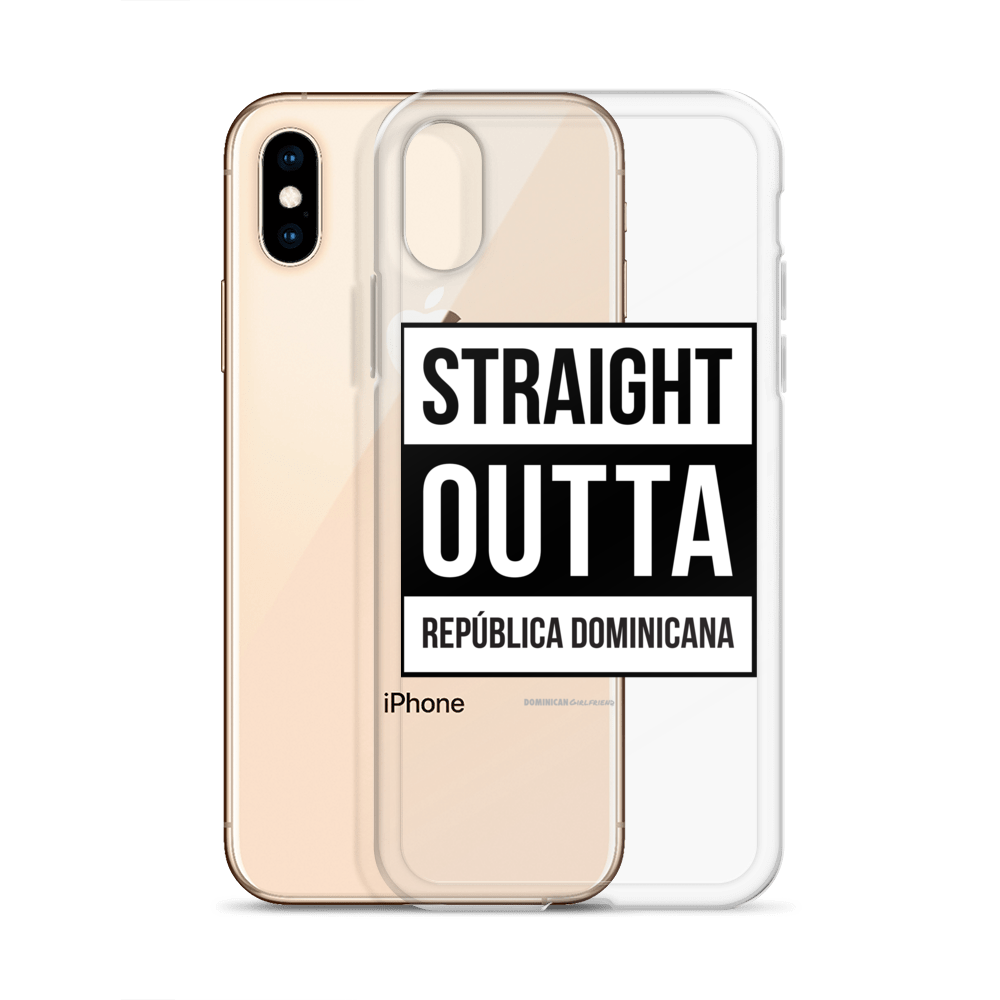 Straight Outta República Dominicana iPhone Case  - 2020 - DominicanGirlfriend.com - Frases Dominicanas - República Dominicana Lifestyle Graphic T-Shirts Streetwear & Accessories - New York - Bronx - Washington Heights - Miami - Florida - Boca Chica - USA - Dominican Clothing