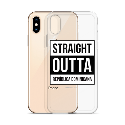 Straight Outta República Dominicana iPhone Case  - 2020 - DominicanGirlfriend.com - Frases Dominicanas - República Dominicana Lifestyle Graphic T-Shirts Streetwear & Accessories - New York - Bronx - Washington Heights - Miami - Florida - Boca Chica - USA - Dominican Clothing